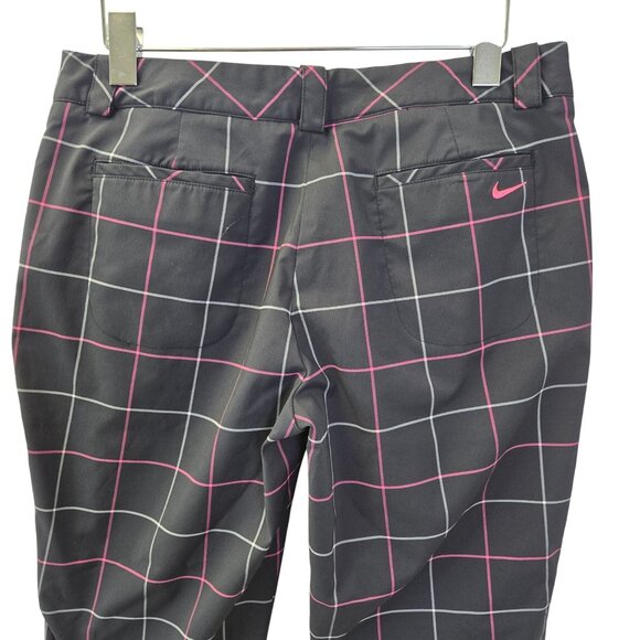 Nike Golf Tour Performance Dri-Fit Windowpane Print Activewear Pants Size 8 - Picture 5 of 6